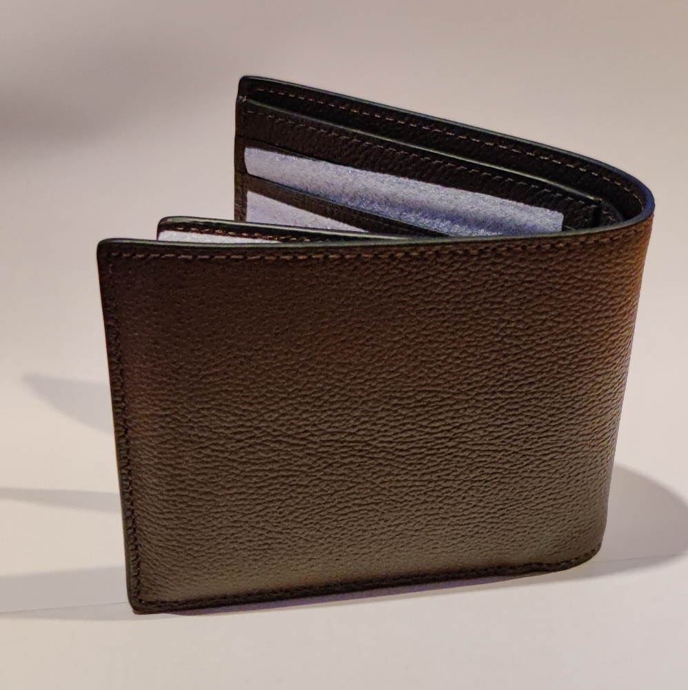 Coach Brown Leather Wallet, NWOT - Picture 2 of 6